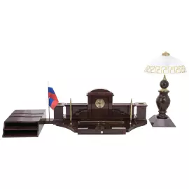 Настольный набор из обсидиана "Руководитель"